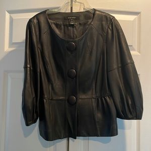 100% leather blazer